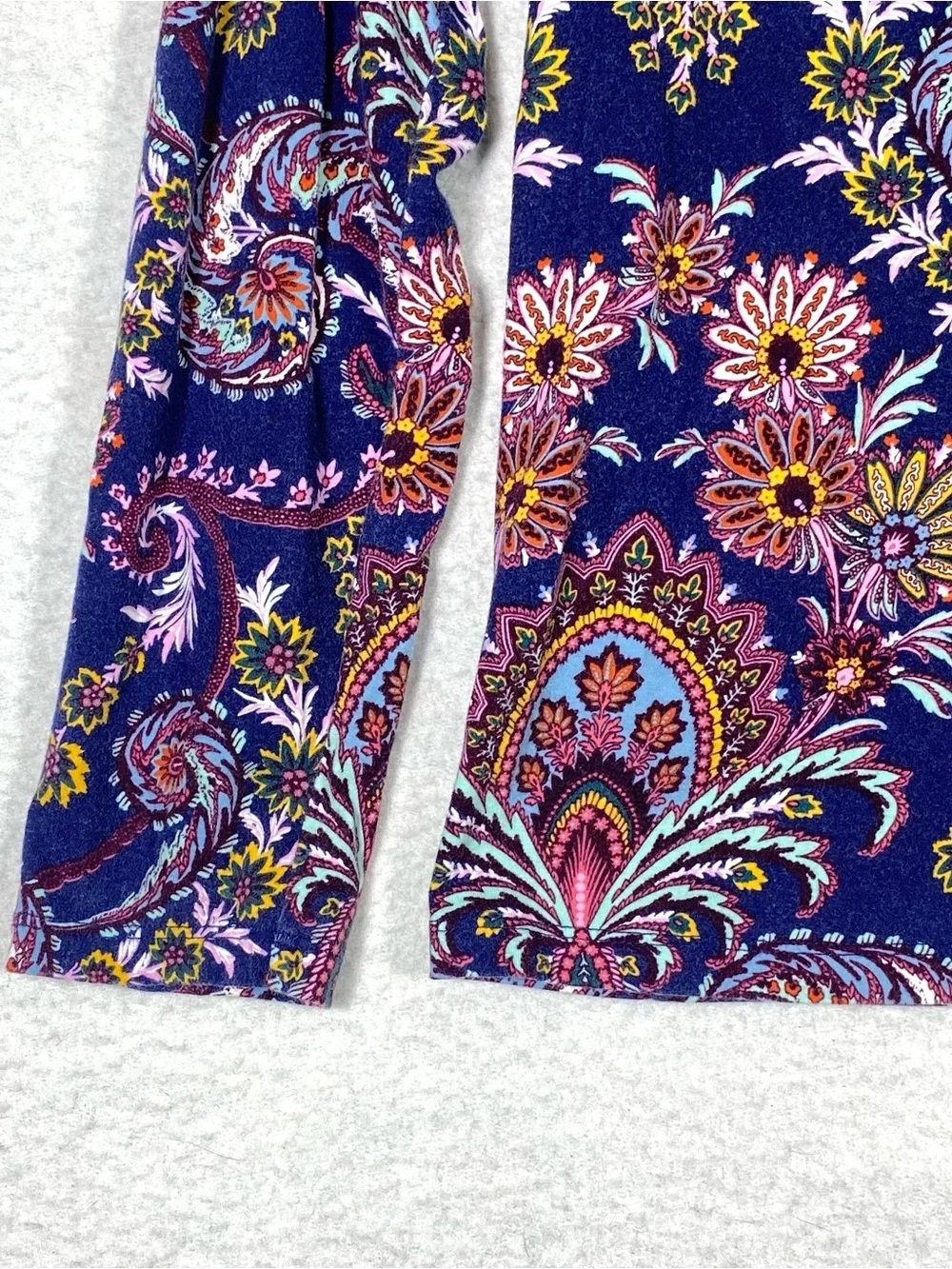 Talbots Imperial Floral Paisley T-Shirt Women's MP Long Sleeve Crew Neck Casual - Picture 6 of 10